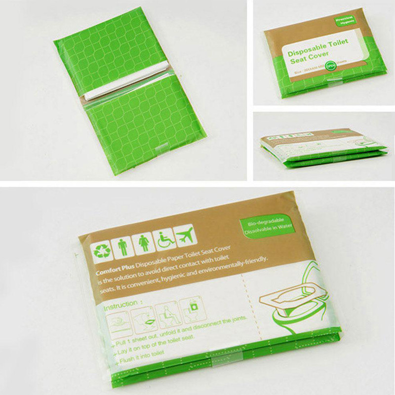 روکش توالت فرنگی مدل Disposable Toilet seat cover بسته 10 عددی