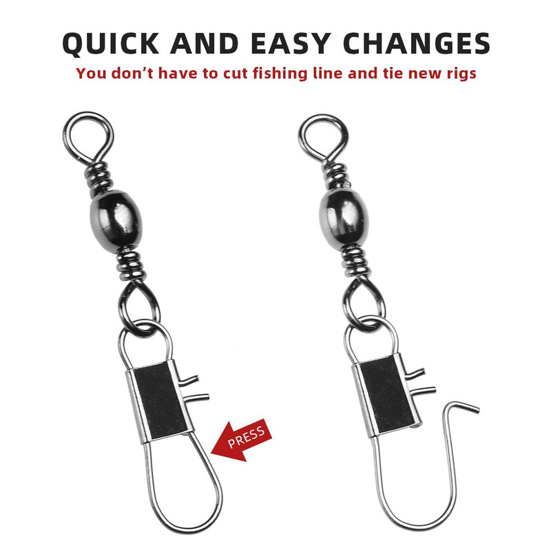 هرزگرد ماهیگیری بیگ فیش مدل استیل قفل دار سایز 6 بسته 5 عددی