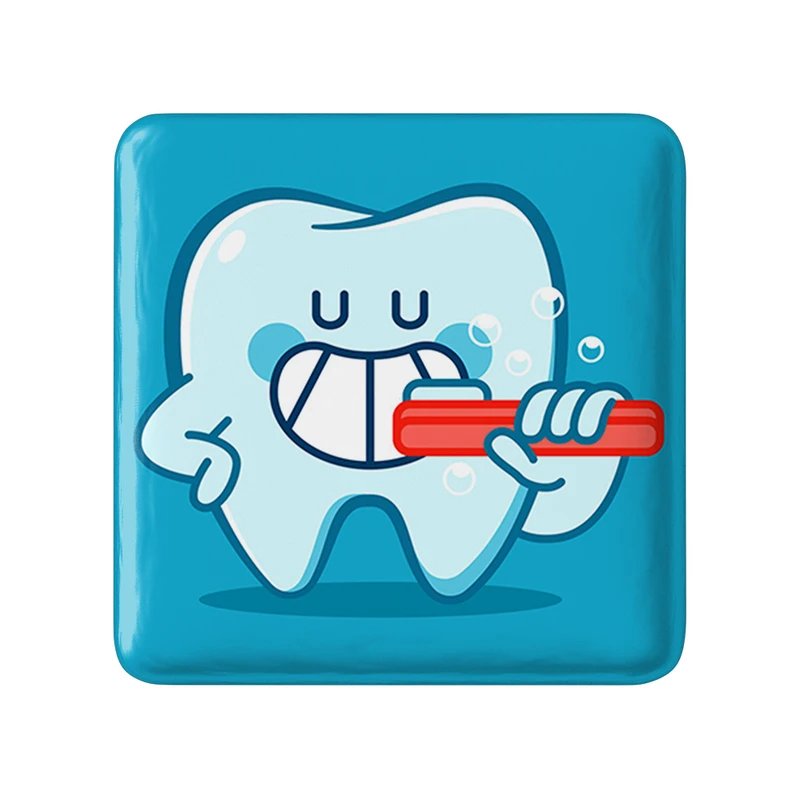 مگنت خندالو طرح دندان و دندان پزشکی کودکانه مدل مربعی کد 36766