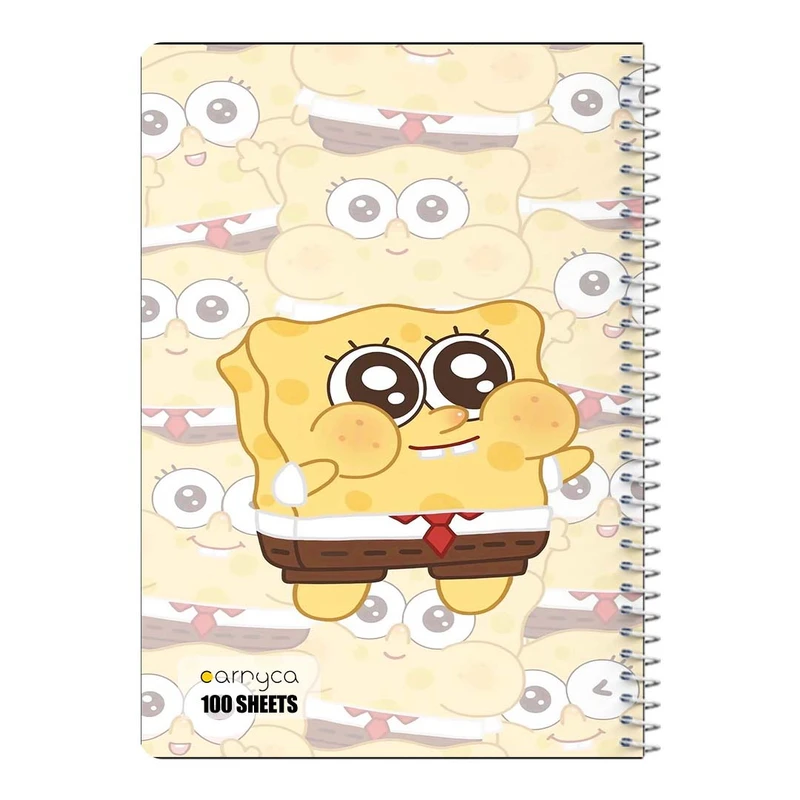 دفتر مشق 100 برگ سیمی کارنیکا طرح باب اسفنجی spong bob کد 58211