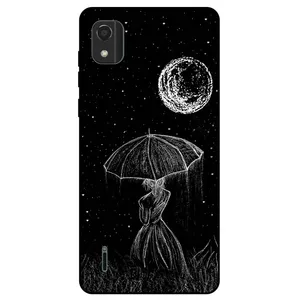 Megafone Girl and Moon 1369 Cover For Nokia C2 2nd Edition