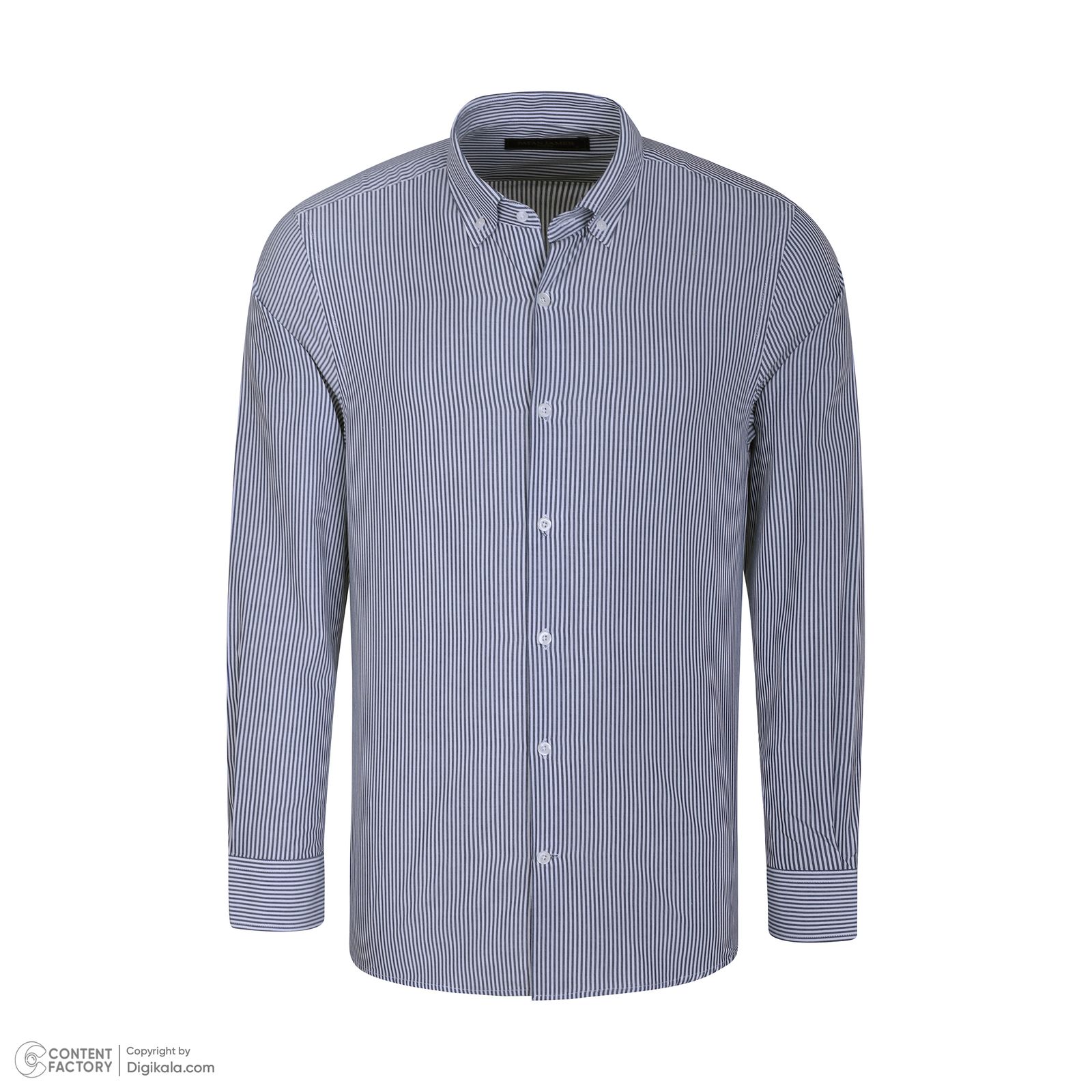 پیراهن آستین بلند مردانه پاتن جامه مدل رگولار طرح راه راه کد 402721030042280 - - 2