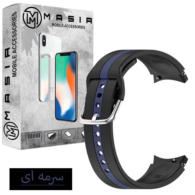 بند مسیر مدل Silic Dual Color مناسب برای ساعت هوشمند سامسونگ Galaxy Watch 4 Classic 46 mm -  - 3
