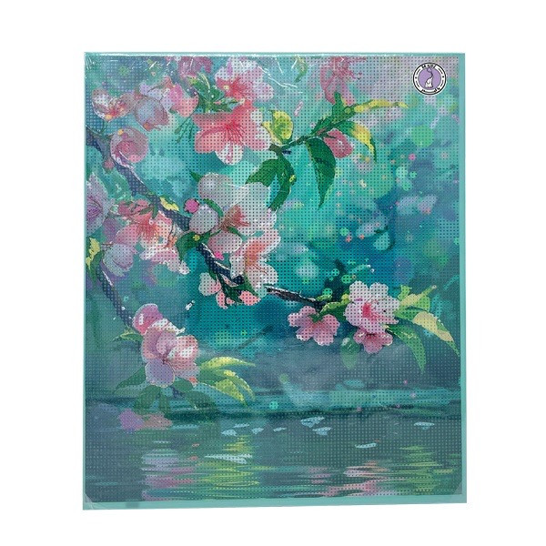 بازی آموزشی باکیدز مدل بوم نقاشی الماسی سایز 50*40  طرح شکوفه های هلو