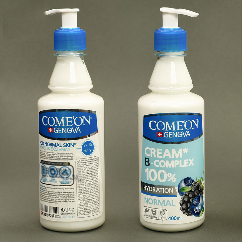 کرم مرطوب‌کننده کامان مدل Normal، مناسب پوست‌های نرمال، با عصاره طبیعی میوه پشن بری، حاوی ویتامین‌های B1, B8, B3, B5 و E، آنتی‌اکسیدان، روشن‌کننده و مرطوب‌کننده، مناسب استفاده برای دست و صورت، حجم 400 میلی‌لیتر