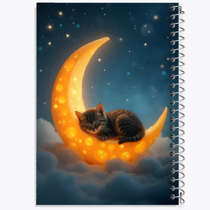 دفتر شطرنجی 50 برگ خندالو طرح گربه کیوت کد N4535