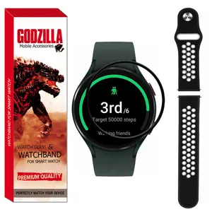 محافظ صفحه نمایش گودزیلا مدل GS-NIK مناسب برای ساعت هوشمند سامسونگ Watch 4 40mm به همراه بند