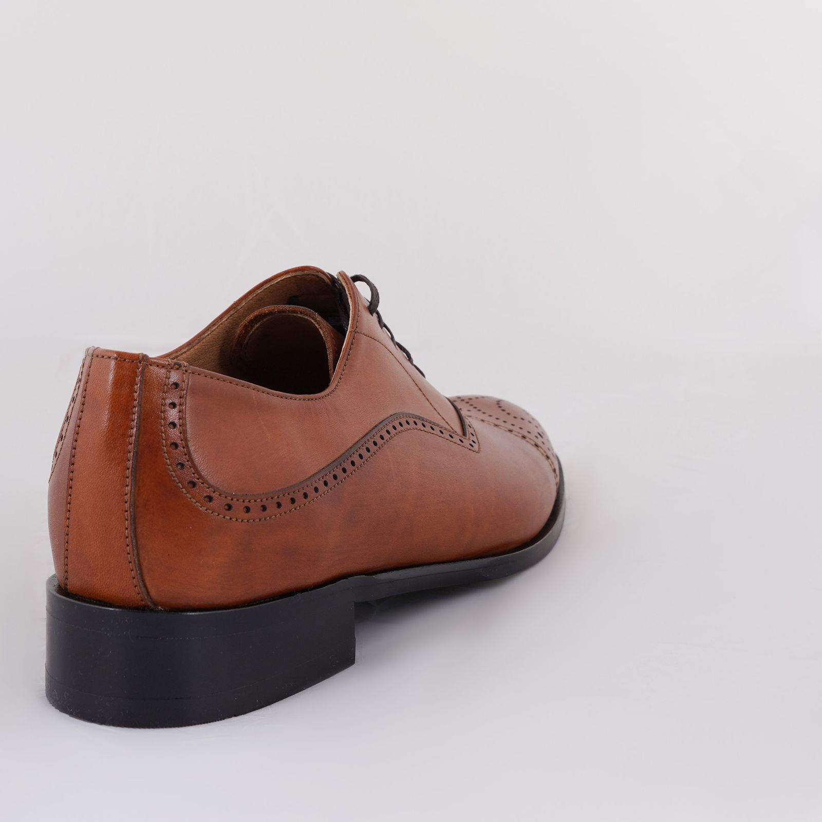کفش مردانه کرمانی مدل چرم دستدوز طبیعی کد 1073 رنگ عسلی -  - 7