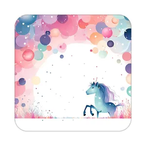 زیر لیوانی کاکتی طرح اسب تک شاخ و یونیکورن مدل mp31089