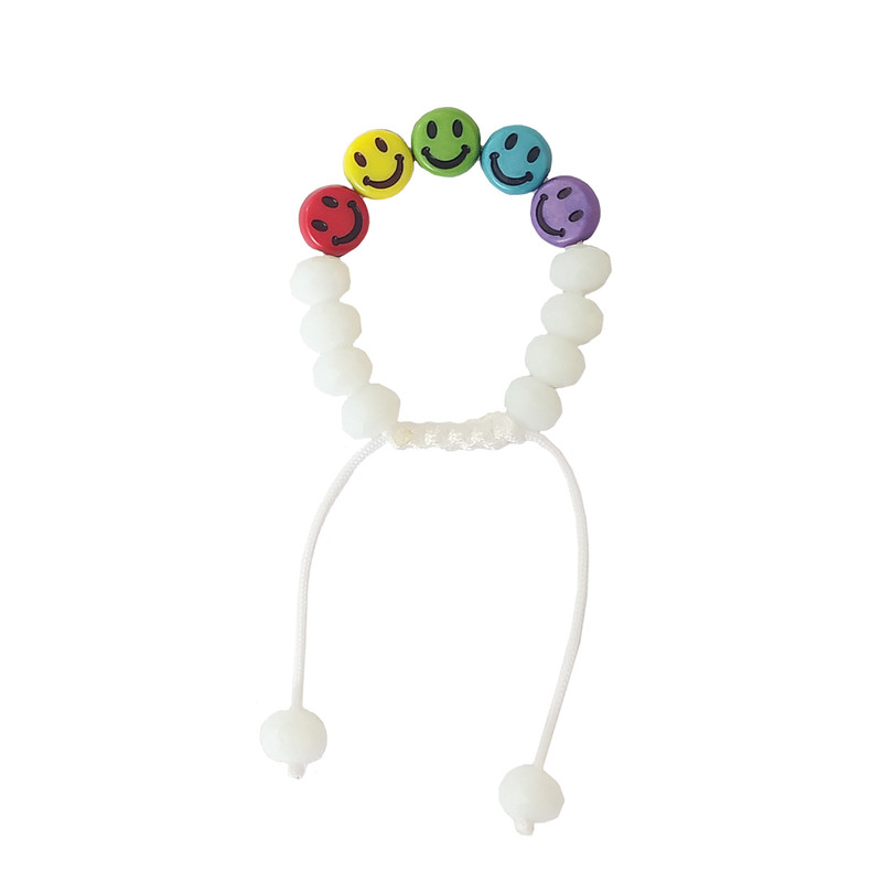دستبند دخترانه مدل لبخند رنگین کمان دستبند دخترانه مدل لبخند رنگین کمان