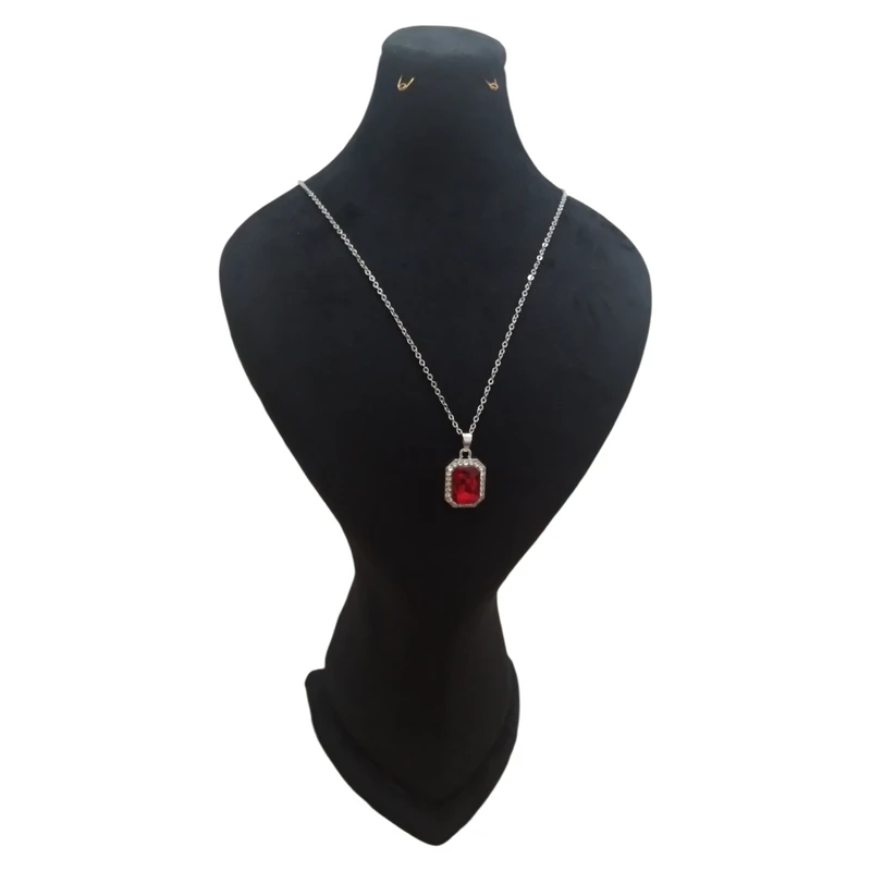 گردنبند زنانه مدل پلاک مستطیل