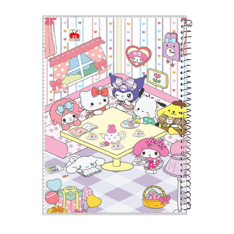 دفتر مشق 40 برگ آلما مدل حاشیه دار کرومی طرح خانواده کرومی کد 7422