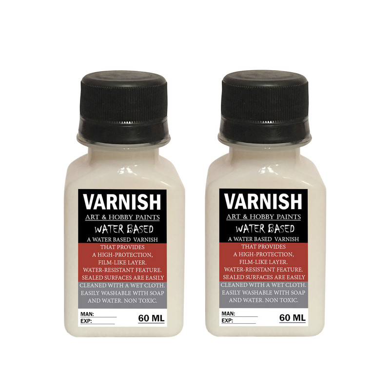 وارنیش مدل water based حجم 60 میلی لیتر بسته 2 عددی