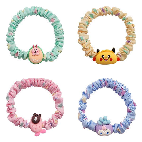 کش مو دخترانه مدل حیوانات طرح ستاره کد KSH770-4 مجموعه 4 عددی