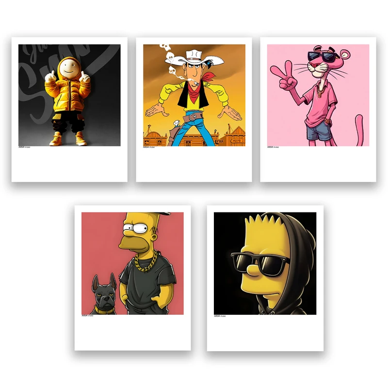 آویز تزیینی عرش مدل فانتزی شخصیت انیمیشن کد Asa863 مجموعه پنج عددی