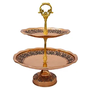 شیرینی خوری مسی مدل قلم زنی کد ZH131.3