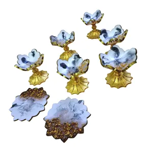 مجموعه ظروف هفت سین 8 پارچه طرح مرمر