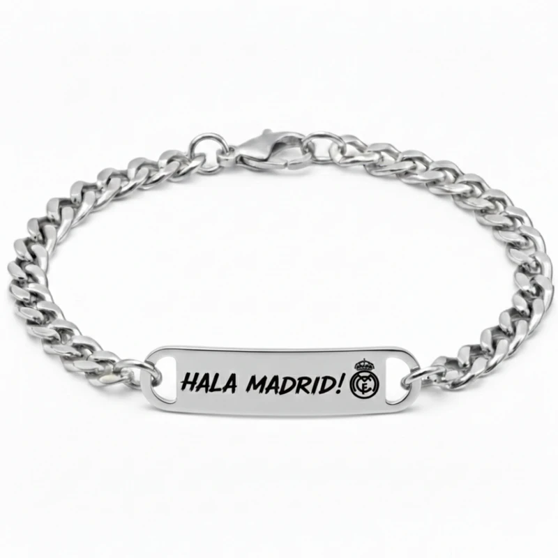 دستبند زنجیری مدل فوتبالی رئال مادرید کد 02