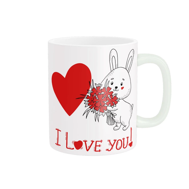 ماگ پادآفرین مدل عشق طرح قلب LOVE کد p6300