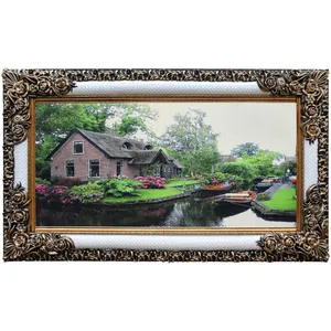 تابلو فرش ماشینی نارسیس مدل منظره