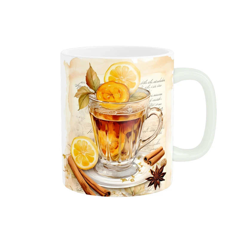 ماگ پاد آفرین طرح چایی کد 2424