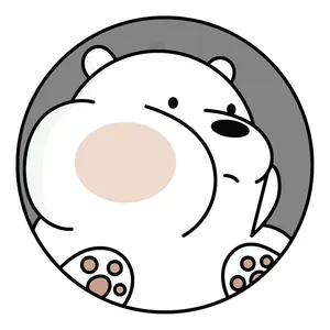 برچسب لپ تاپ پویا مارکت طرح خرسی کد 3729