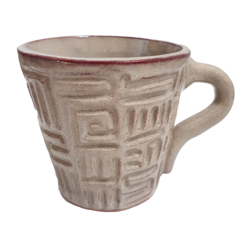 ماگ سفالی طرح برجسته 02