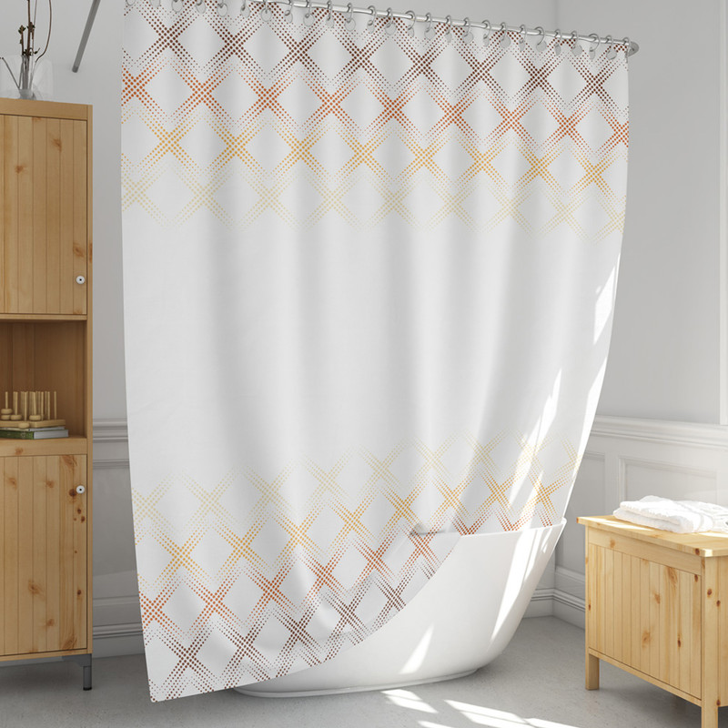 پرده حمام دلفین مدل EV-4644 سایز 180x200سانتی متر