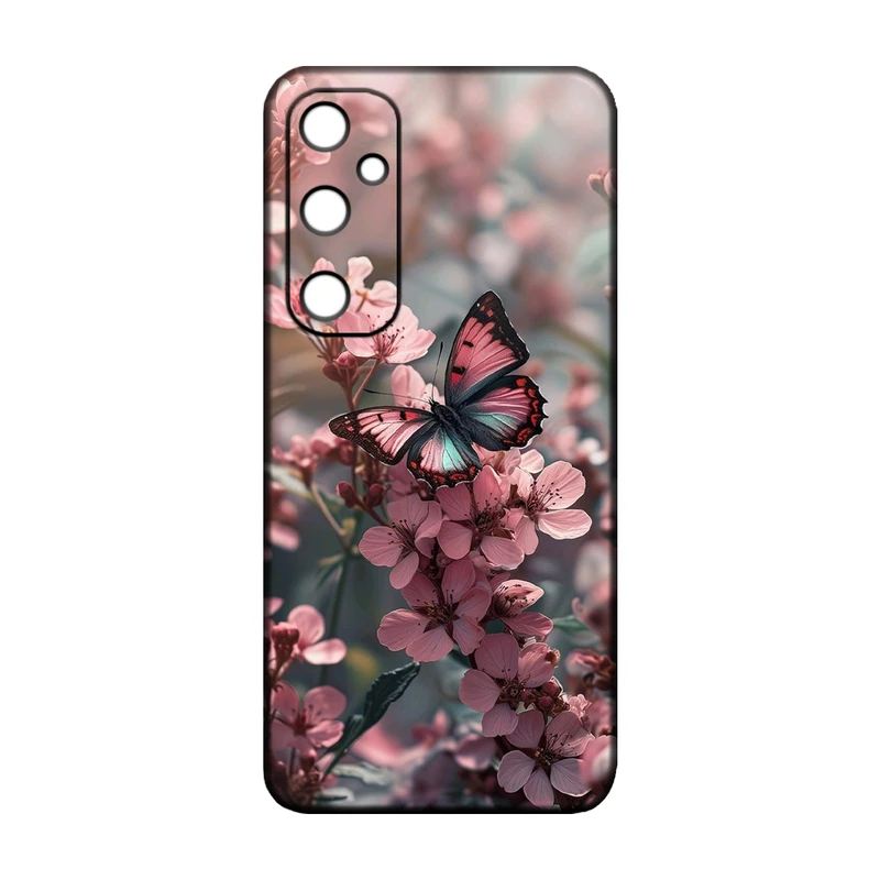 کاور مدل گل و پروانه کد 468 مناسب برای گوشی موبایل سامسونگ Galaxy A15