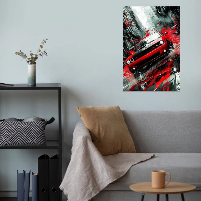 پوستر گوفی مدل ماشین اسپورت دوج چلنجر طرح Dodge Sport Car کد RED02