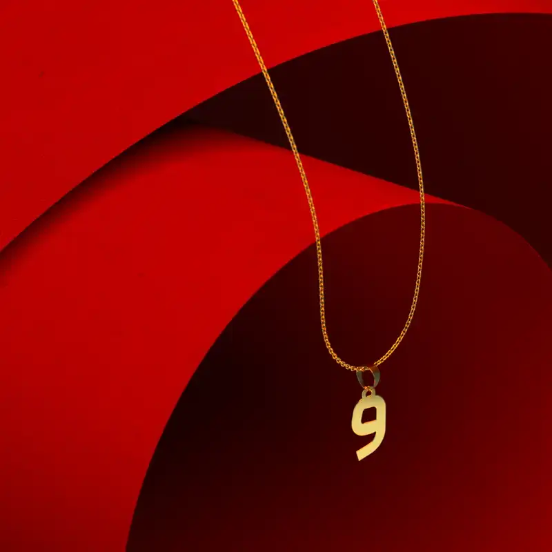 گردنبند طلا 18 عیار زنانه مدوپد مدل حرف و کد I3-1-1254