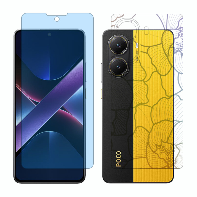 محافظ صفحه نمایش مات آنتی بلو گلس مدل Together مناسب برای گوشی موبایل شیائومی Poco X7 Pro به همراه برچسب پوششی پشت گوشی