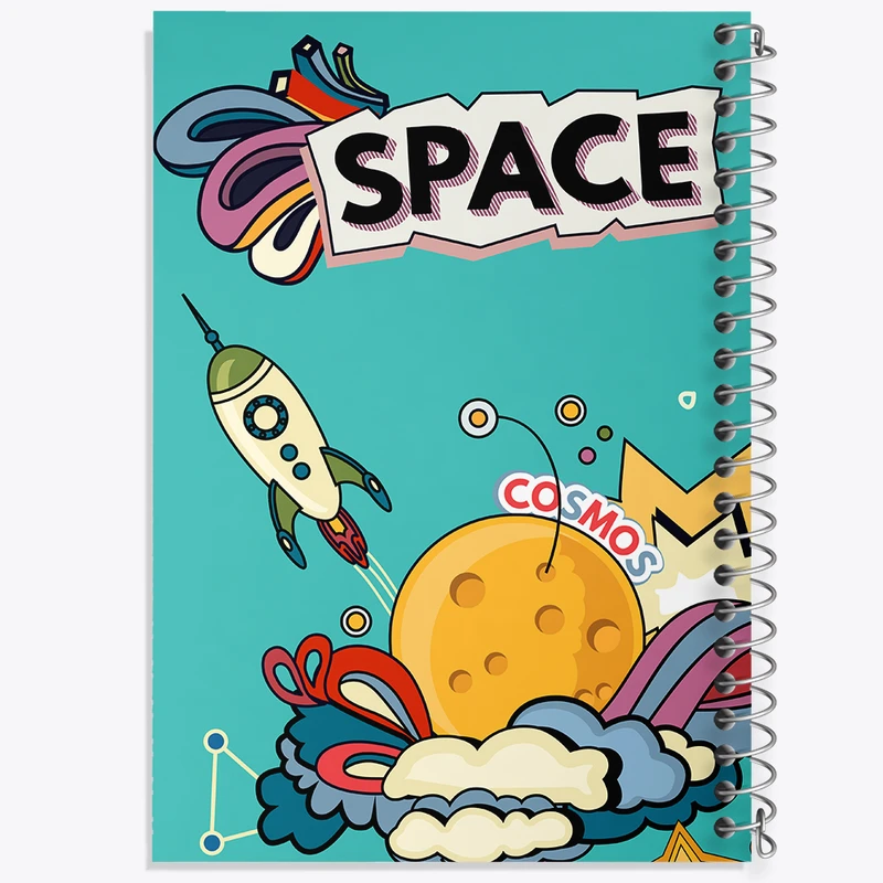 دفتر شطرنجی 50 برگ خندالو مدل فضایی کد N589