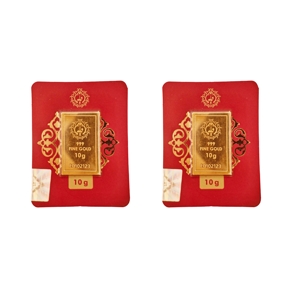 شمش طلا 24 عیار مدوپد مدل اقلیما کد eg10-2 بسته 2 عددی