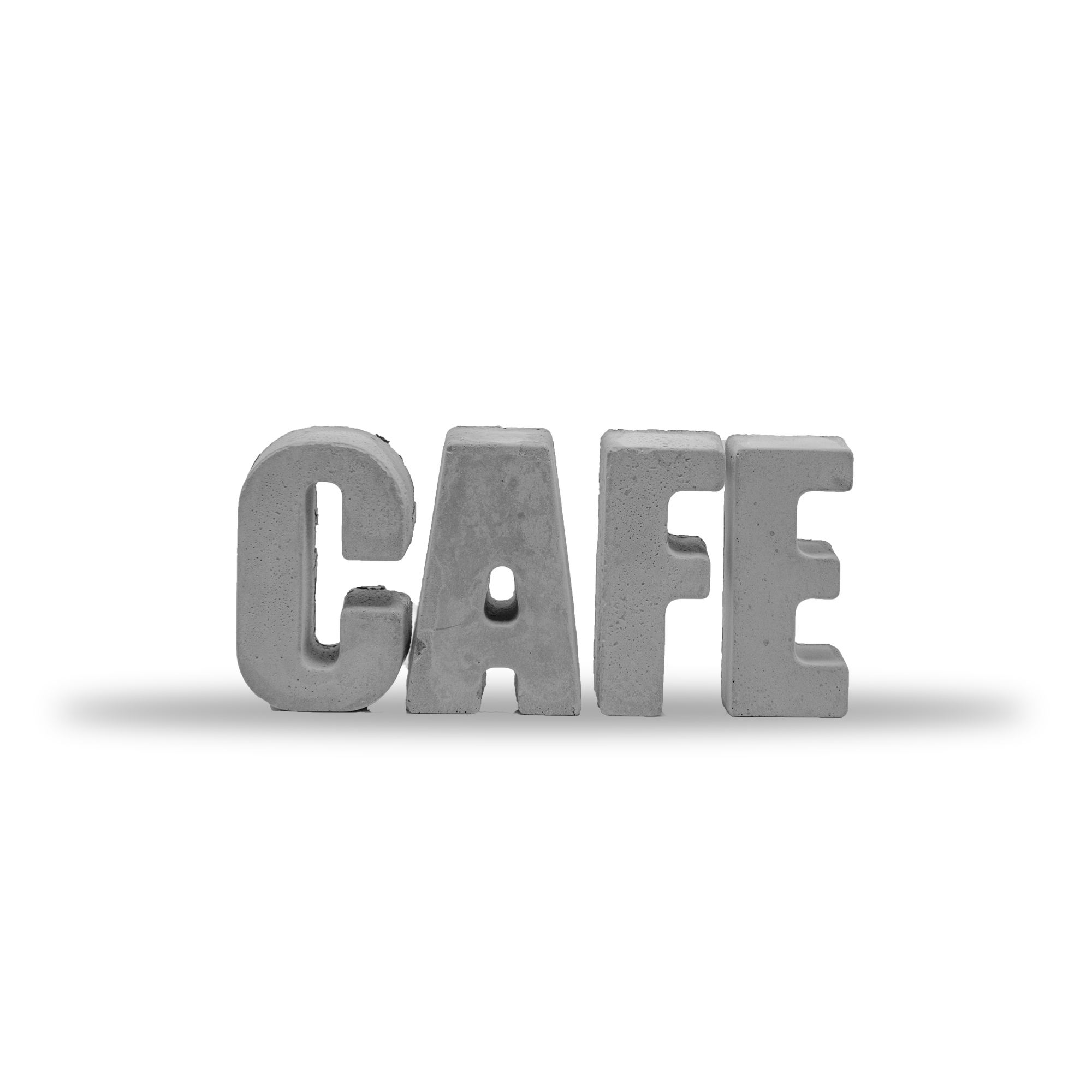مجسمه بتنی طرح حروف مدل CAFE مجموعه 4 عددی