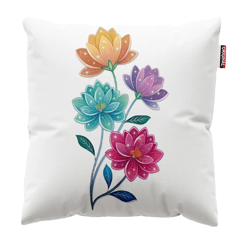  کوسن پاد آفرین طرح گل زیبا کد 2272 سایز 30*30 سانتی متر