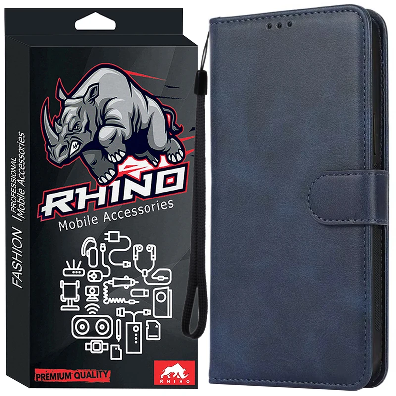 کیف کلاسوری راینو مدل KF-LC مناسب برای گوشی موبایل سامسونگ Galaxy J6 Plus به همراه بند آویز