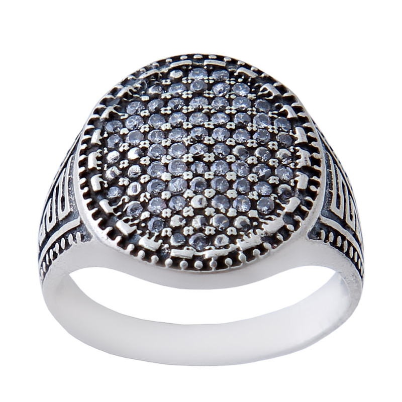   انگشتر نقره مردانه بازرگانی میلادی کد AM_819