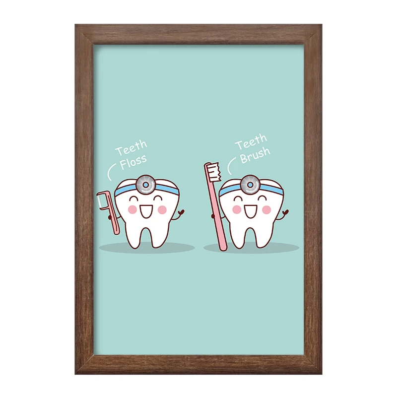 تابلو خندالو طرح دندان و دندان پزشکی کودکانه کد 36771
