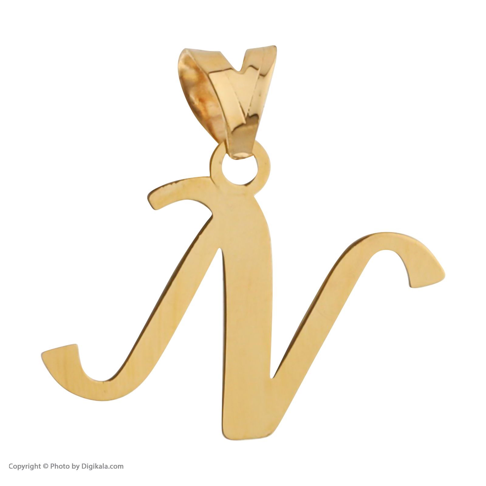 آویز گردنبند طلا 18 عیار زنانه مایا ماهک مدل MM1648 طرح حرف لاتین N -  - 2
