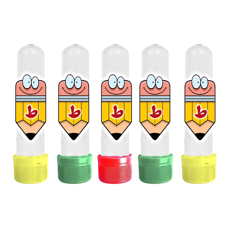 کپسول گیفت اسمارتیز مدل آموزش نشانه حرف ط طرح مداد مدرسه مجموعه 5 عددی