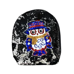 کوله پشتی دخترانه مدل جغد پولکی