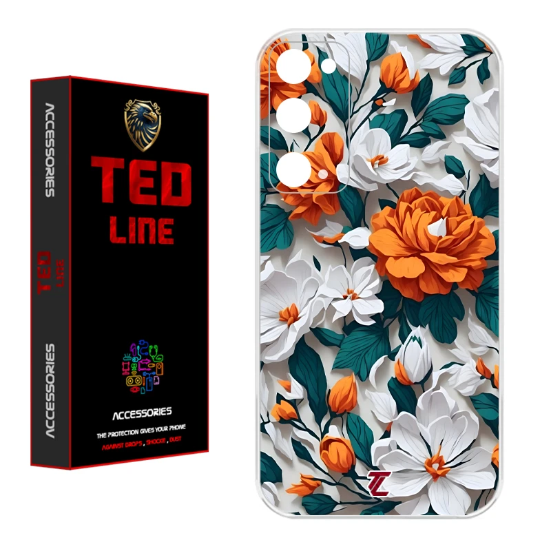 کاور تدلاین طرح گل نارنجی کد 1229 مناسب برای گوشی موبایل سامسونگ Galaxy S20 FE