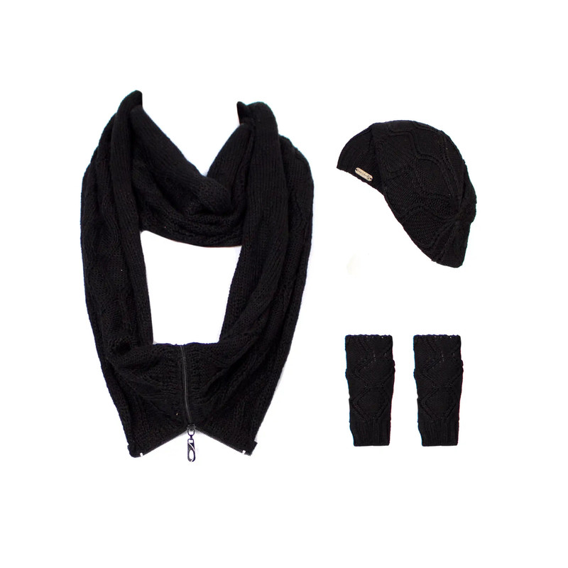 ست کلاه و شال گردن و دستکش زنانه مدل MDK-CF1391