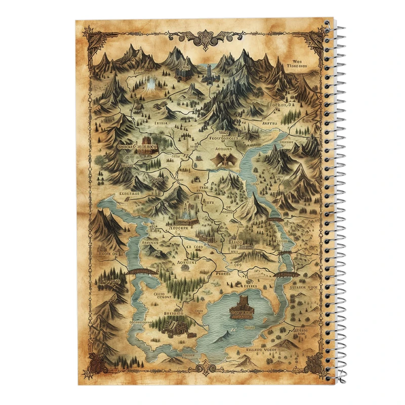 دفتر مشق 50 برگ مدوپد مدل نقشه کد DF15526