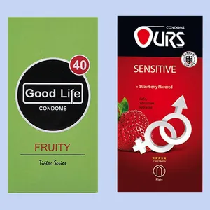 کاندوم گودلایف مدل Fruity بسته 12 عددی به همراه کاندوم اورز مدل Sensitive بسته 12 عددی