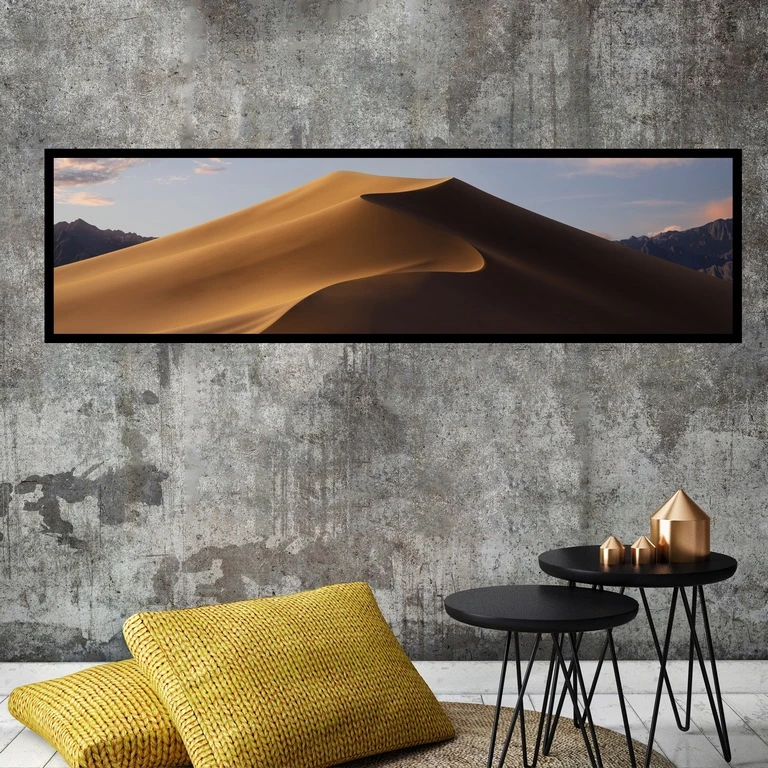 تابلو بکلیت طرح منظره کویر و تپه ی شن مدل کشیده B-7658