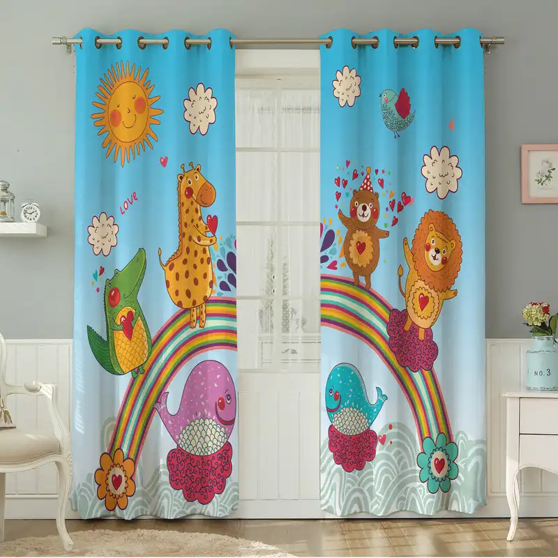 پرده نیروانا طرح کودک مدل مخمل کد 8177 سایز 140×280 سانتی متر