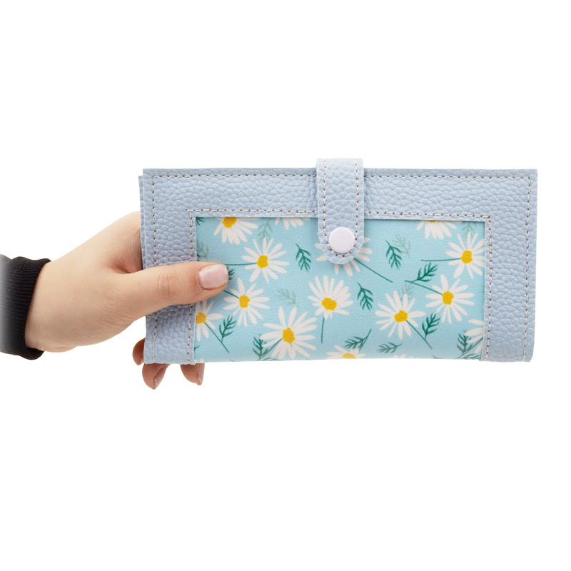 کیف پول زنانه طرح گل بابونه مدل WPA041203