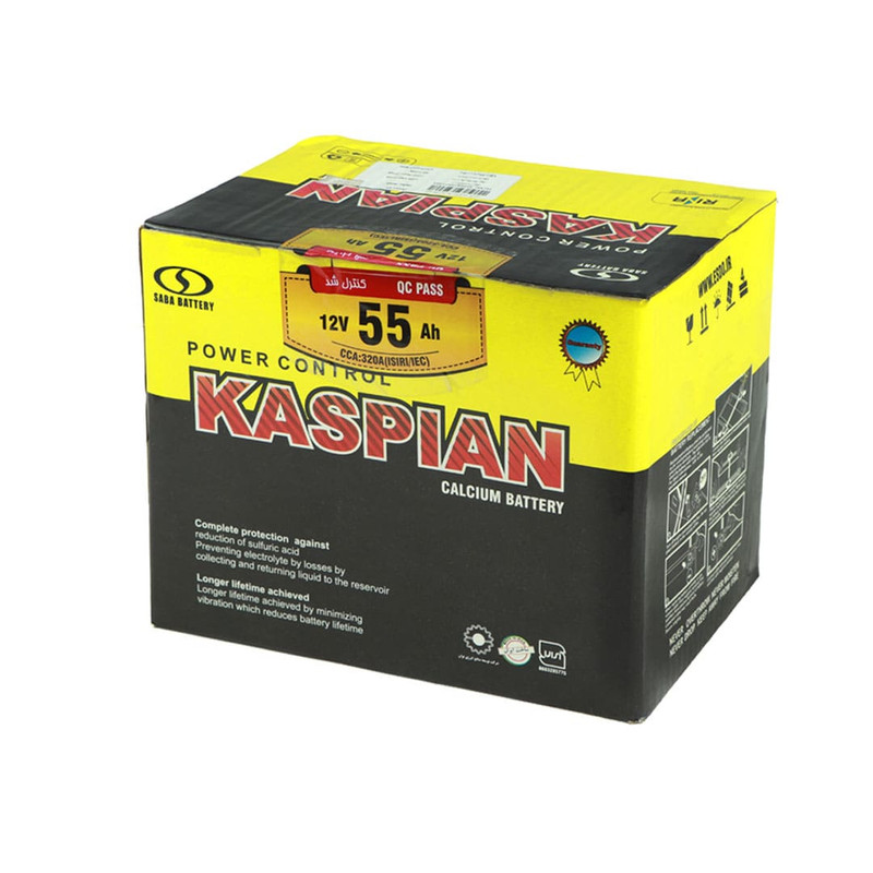 باتری اتمی 12 ولت 55 آمپر خودرو صبا باتری کد SBT-55